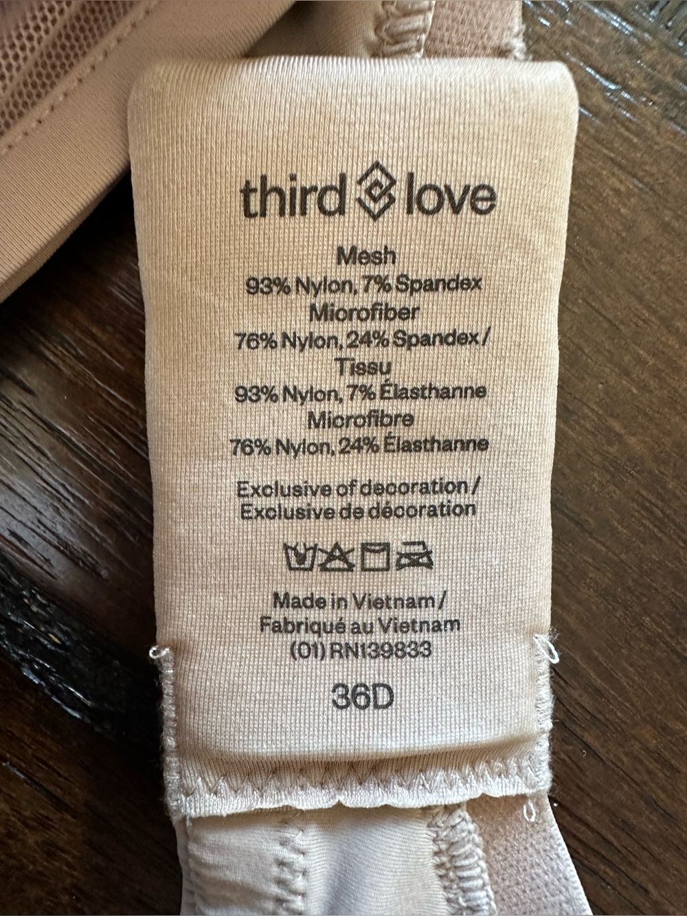 ThirdLove 24/7® Classic Uplift Plunge Bra - size 36D - Picture 3 of 4